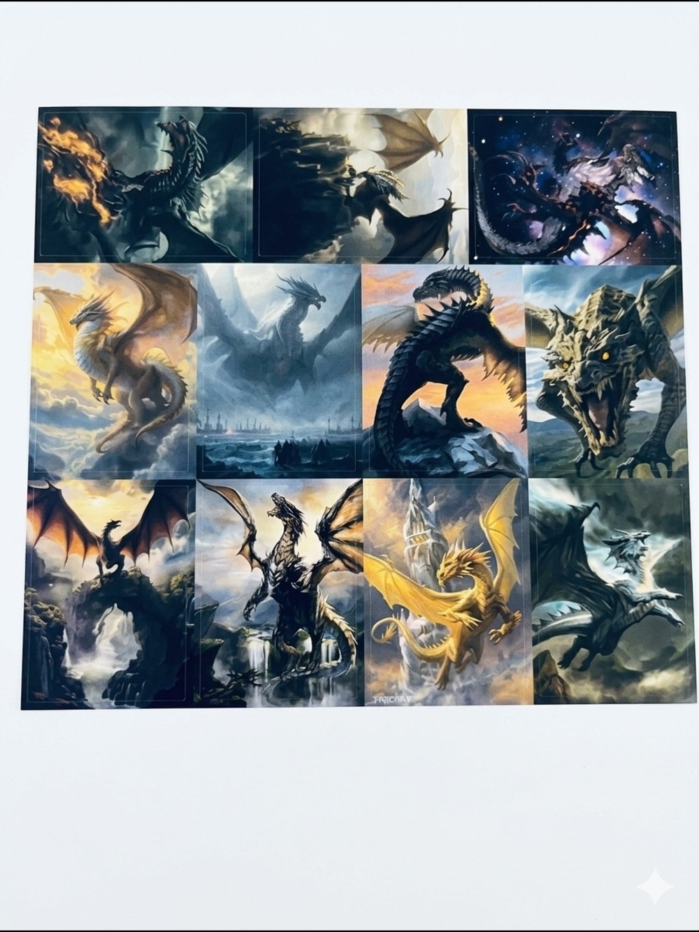 30 Pcs Dark Fantasy Dragon Sticker Pack | Unique Gothic Mythical Decals NWOT